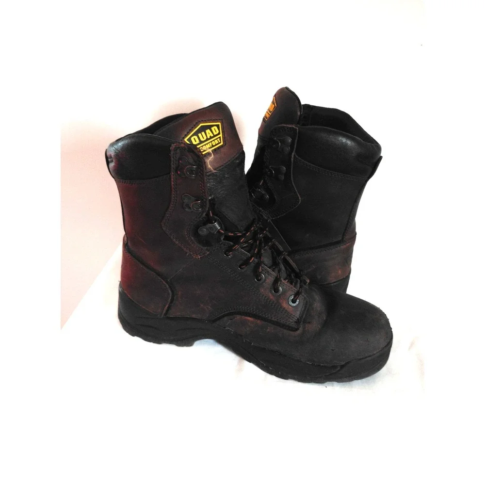 Lacrosse Quad Comfort Dry Core Waterproof BROWN Construction 483005 Boots Men 11